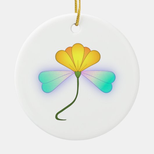 Drakenbloem Keramisch Ornament (Voorkant)