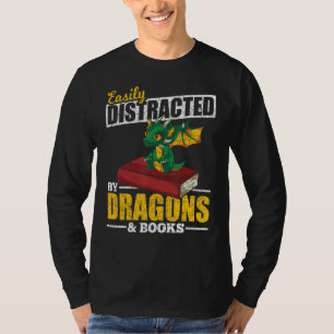 Drakenboek lezen literaire boekendraak t-shirt