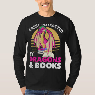 Drakenboekdraak Trekken voor lezen lezen van boek T-shirt