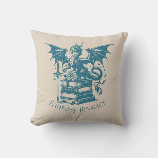 Drakenboeken en Fantasy Reader Kussen (Voorkant)