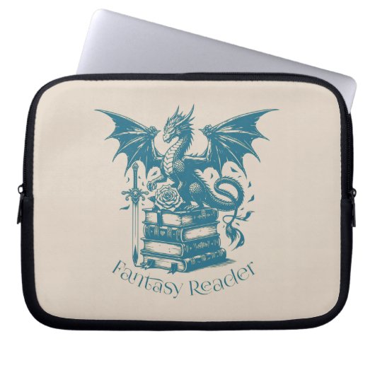 Drakenboeken en Fantasy Reader Laptop Sleeve (Voorkant)