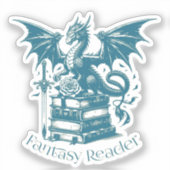 Drakenboeken en Fantasy Reader Sticker (Voorkant)
