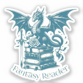 Drakenboeken en Fantasy Reader Sticker