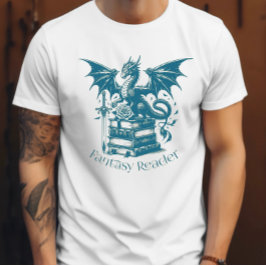 Drakenboeken en Fantasy Reader T-shirt