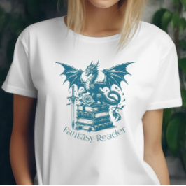 Drakenboeken en Fantasy Reader T-shirt