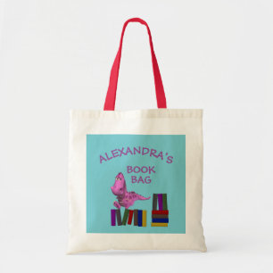 Drakenboeken voor de paardenroze klinken tote bag