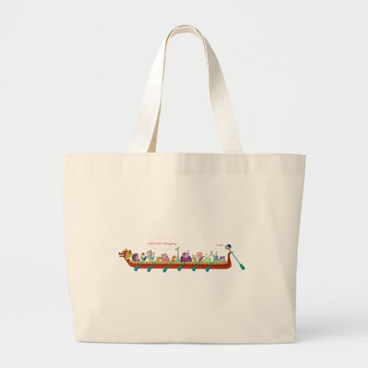 Drakenboot - Brandweer Grote Tote Bag (Voorkant)