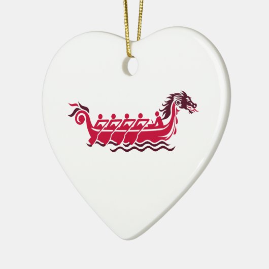 Drakenboot Keramisch Ornament (Links)