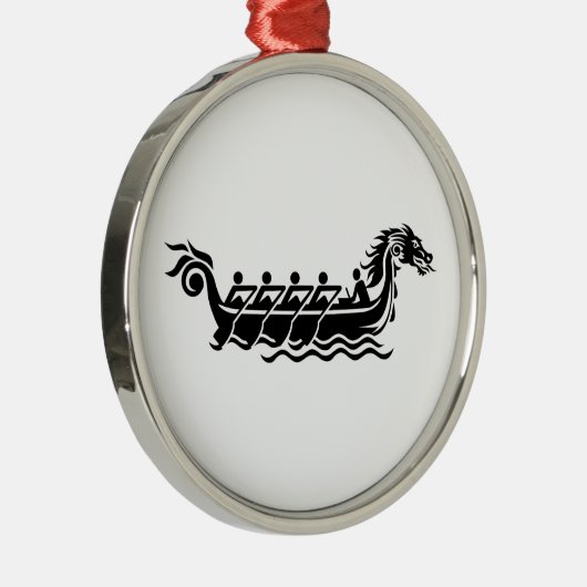 Drakenboot Metalen Ornament (Rechts)