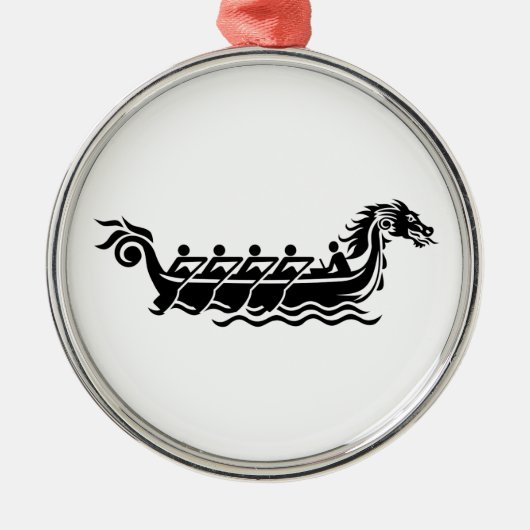 Drakenboot Metalen Ornament (Voorkant)