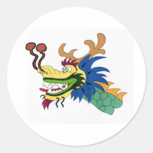 Drakenboot Ronde Sticker