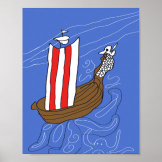 Drakenbootposter Poster