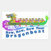 Drakenbootsticker Rechthoekige Sticker (Voorkant)