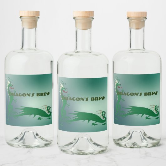 Drakenbrouwsel Likeurfles Etiket (Flessen)