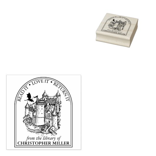  Drakenburcht uit de Bibliotheek van Rubberstempel (Gestempeld)