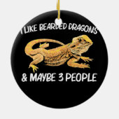 Drakencadeau voor mannen vrouwen - pogona hazard keramisch ornament (Achterkant)