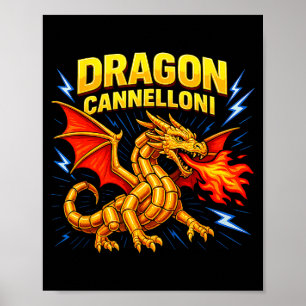 Drakencannelloni Grappig Italiaans Eten Pun Gesche Poster