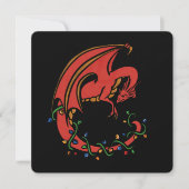 Drakencrèche Kerstmis Feestdagenkaart (Voorkant)