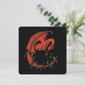 Drakencrèche Kerstmis Feestdagenkaart (Staand voorkant)