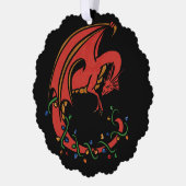 Drakencrèche Kerstmis Ornament Kaart (Links)