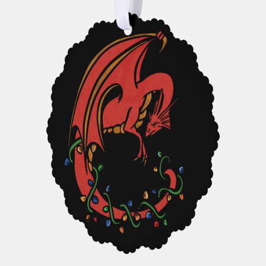 Drakencrèche Kerstmis Ornament Kaart (Links)