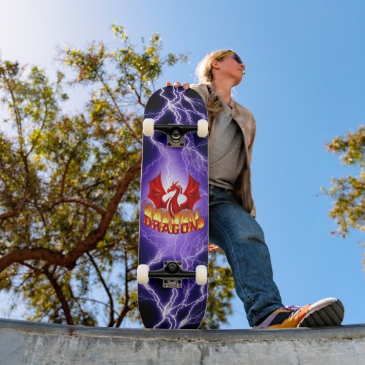 Drakend vuur persoonlijk skateboard (Buiten 1)