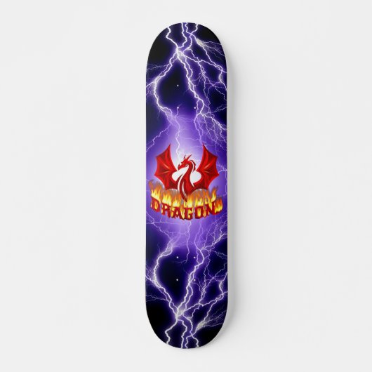 Drakend vuur persoonlijk skateboard (Voorkant)