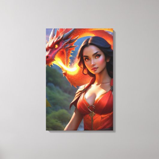 Drakendame Canvas Afdruk (Voorkant)