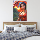 Drakendame Canvas Afdruk (Insitu (Slaapkamer))