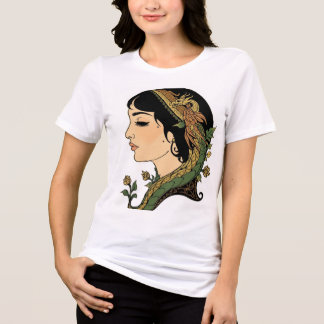 Drakendame – Perzische Fantasie Vrouw Kunst Tri-Blend Shirt