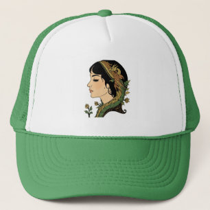Drakendamenhoofddeksel Perzische Fantasie Kunstp Trucker Pet
