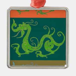 Drakendecoratie Metalen Ornament