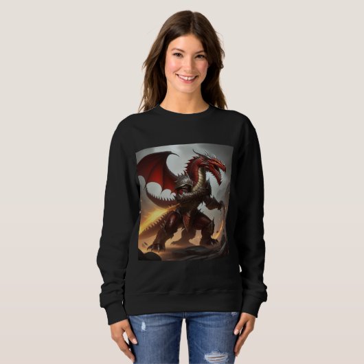 Drakendoder rood  trui (Voorkant volledig)