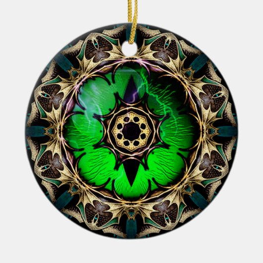 Drakendragend oog keramisch ornament (Voorkant)