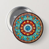 Drakendragend oog ronde button 7,6 cm (Voorkant /achterkant)