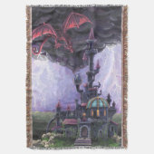 Drakendragon Kasteel Deken (Voorkant Verticaal)