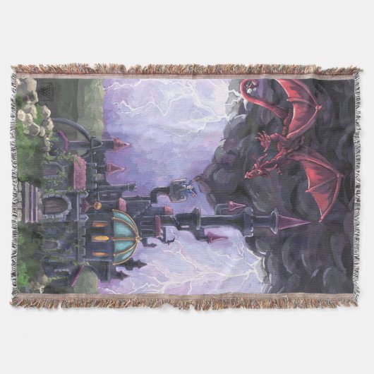 Drakendragon Kasteel Deken (Voorkant)