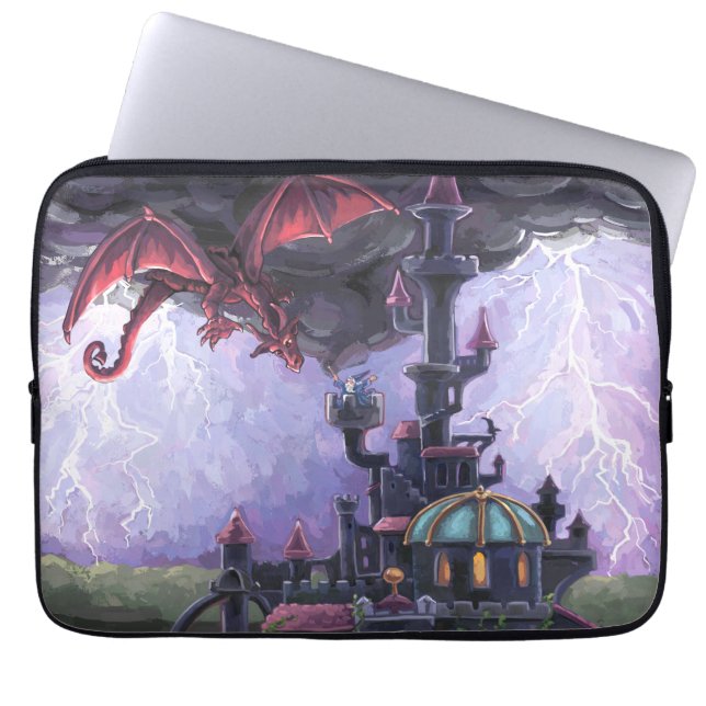 Drakendragon Kasteel Laptop Sleeve (Voorkant)