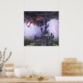 Drakendragon Kasteel Poster (Keuken)