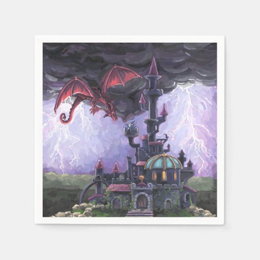 Drakendragon Kasteel Servet (Voorkant)