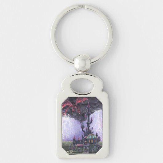 Drakendragon Kasteel Sleutelhanger (Voorkant)