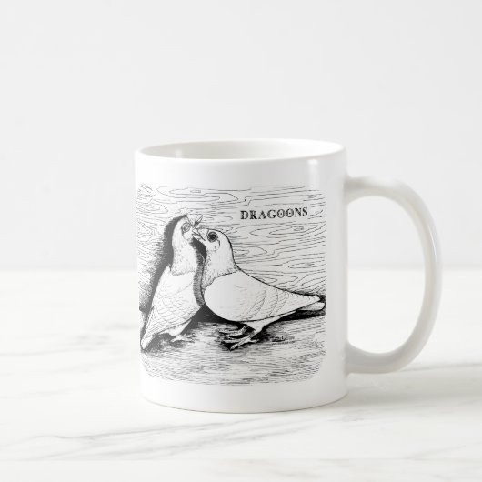 Drakenduiven wit paar koffiemok (Rechts)