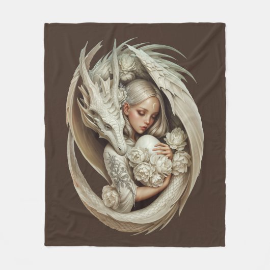 Drakenei Fleece Deken (Voorkant)