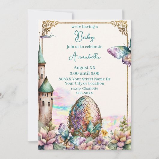 Drakeneieren voor sproeiers Baby Kaart (Voorkant)