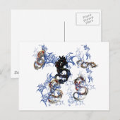 Drakenfantasiekunst Briefkaart (Voorkant / Achterkant)