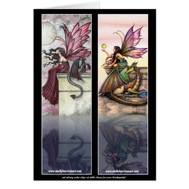 Drakenfee boekenleggerkaarten door Molly Harrison (Voorkant)