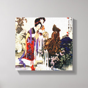 Drakenfontein 12 x 12 inch, 1,5 inch, enkelvoudig canvas afdruk
