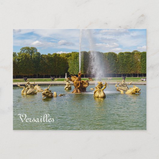 Drakenfontein in de tuin van Versailles - Frankrij Briefkaart (Voorkant)
