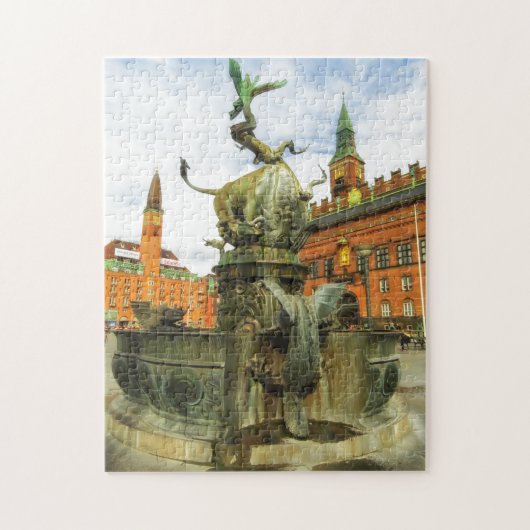 Drakenfontein in Kopenhagen Legpuzzel (Verticaal)