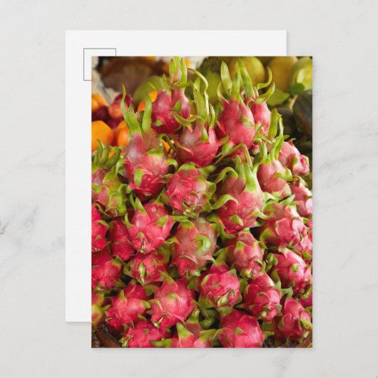 Drakenfruit| Can Duoc Market Briefkaart (Voorkant / Achterkant)